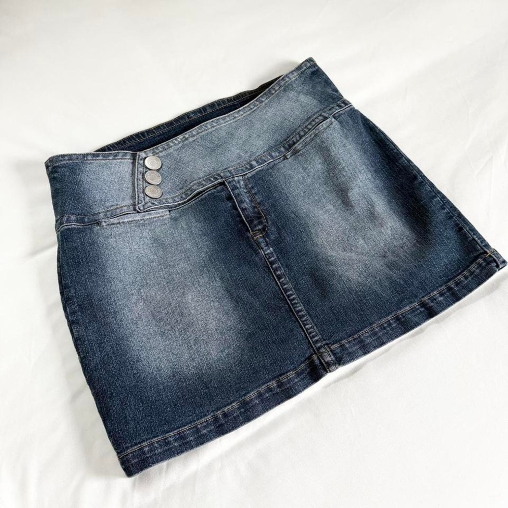 Y2k mini jean‎ skirt  y2k no boundaries denim mini skirt size 13
